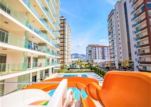 شقة غرفة وصالة - مفروشة -ضمن مجمع سكني حديث - في مهموتلار / الانيا 