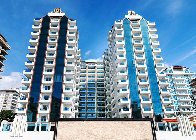 مجمع فاخر - خدمات 5 نجوم - شقة غرفتين وصالة -مفروشة - في مهموتلار / الانيا 