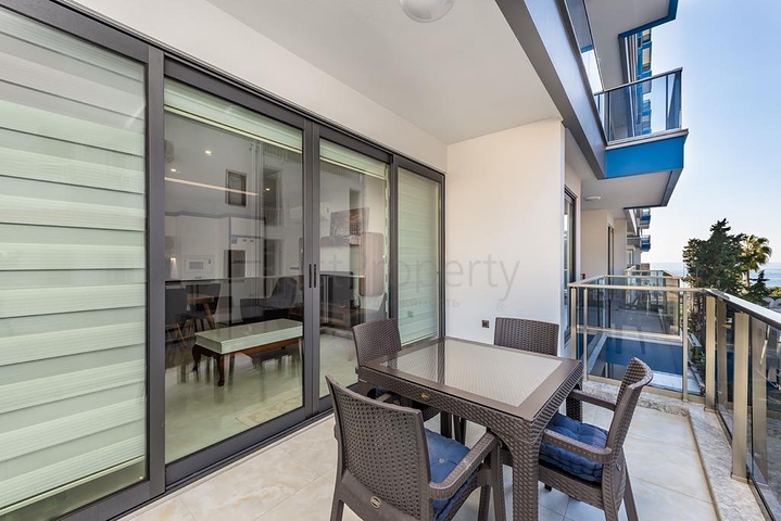 اطلالة بحرية - مجمع فاخر -شقة 2 غرفة وصالة -في مهموتلار / الانيا 