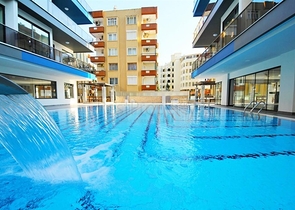 اطلالة بحرية - مجمع فاخر -شقة 2 غرفة وصالة -في مهموتلار / الانيا 