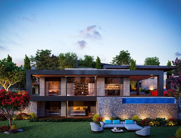 اطلالة بحرية ساحرة - فيلا فاخرة تصميم 5 غرف وصالة - في بودروم 