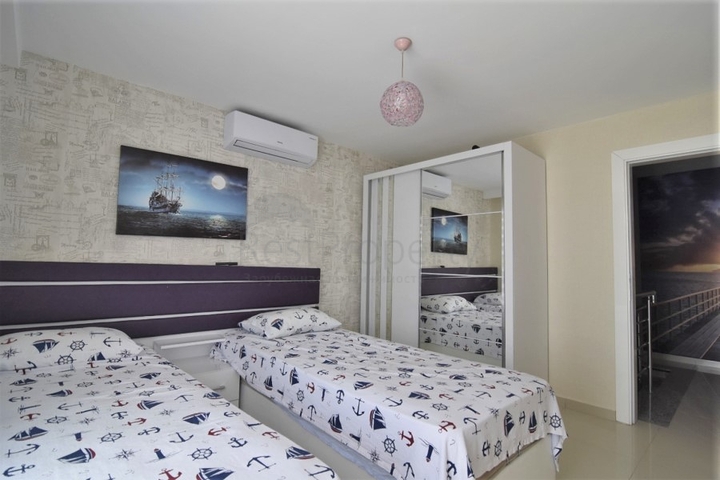 اطلالة بحر - دوبلكس ضمن مجمع فاخر - تصميم 1+2 - مع الاثاث - في كاستل / الانيا 