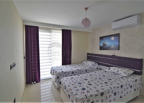 اطلالة بحر - دوبلكس ضمن مجمع فاخر - تصميم 1+2 - مع الاثاث - في كاستل / الانيا 