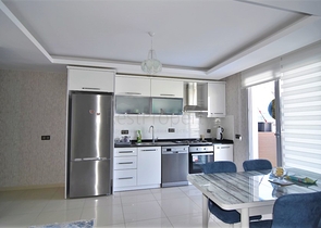 اطلالة بحر - دوبلكس ضمن مجمع فاخر - تصميم 1+2 - مع الاثاث - في كاستل / الانيا 