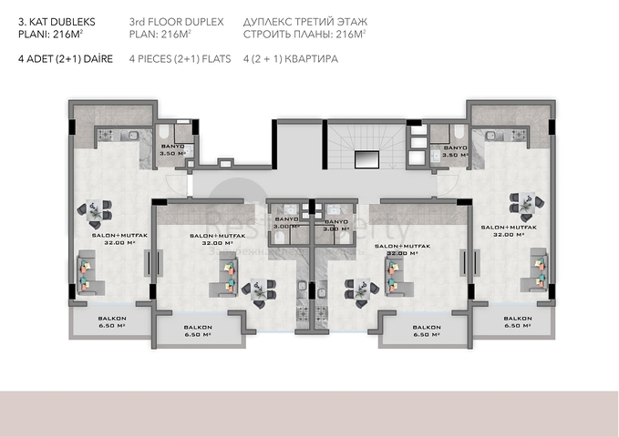 شقق بالتقسيط في الانيا - مجمع قيد الانشاء - في اوبا / الانيا 