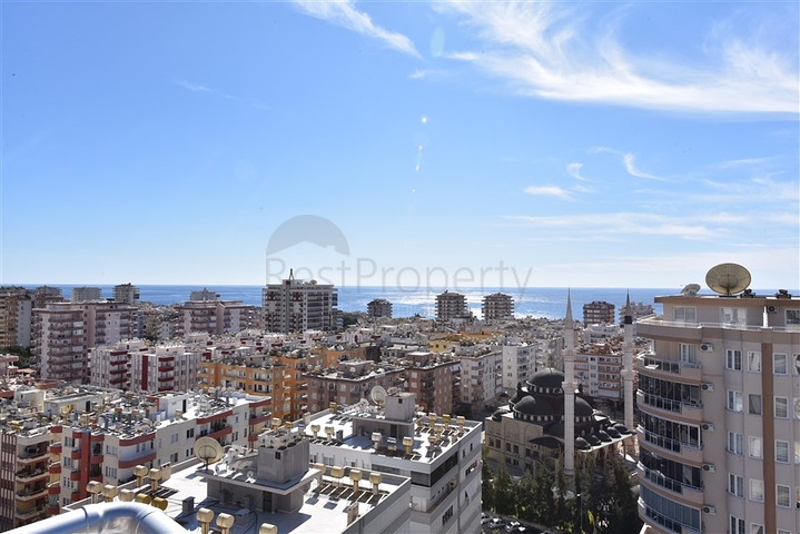 دوبلكس عائلية واسعة - اطلالة بحر - تصميم 3 غرف و2 صالة - في مهموتلار /  الانيا 