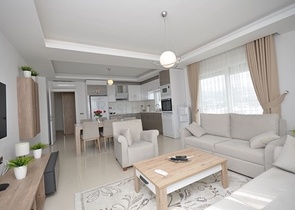 شقة 2 غرفة وصالة - مع الاثاث- ضمن مجمع يضم كافة الخدمات - في الانيا / منطقة مهموتلار 