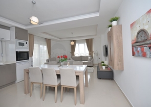 شقة 2 غرفة وصالة - مع الاثاث- ضمن مجمع يضم كافة الخدمات - في الانيا / منطقة مهموتلار 