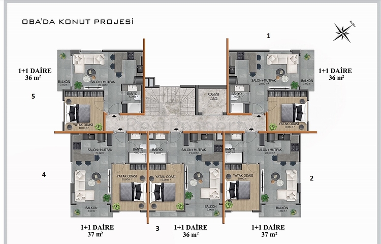 بالاقساط دون فوائد - مجمع قيد الانشاء في منطقة اوبا / الانيا 