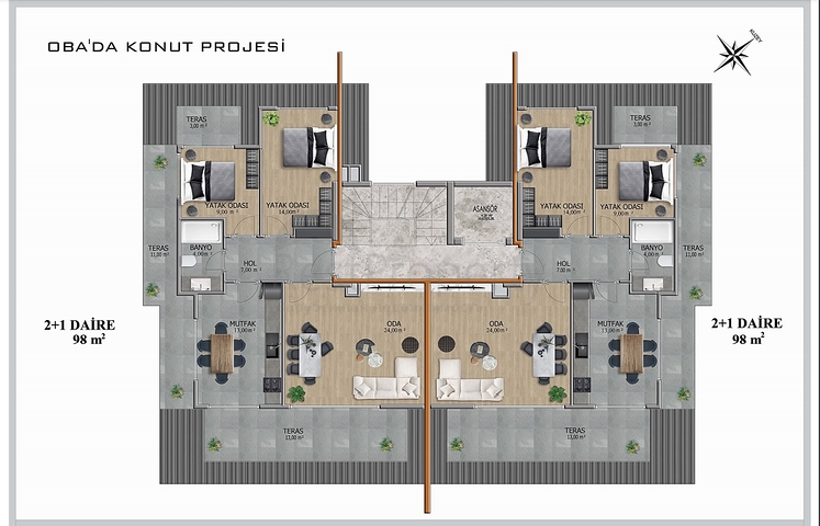 بالاقساط دون فوائد - مجمع قيد الانشاء في منطقة اوبا / الانيا 