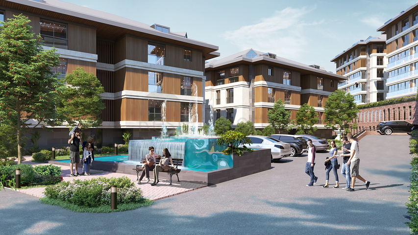 اطلالة على مضيق البوسفور - شقق عائلية ضمن مجمع حديث فاخر - في اسطنبول الاسيوية 