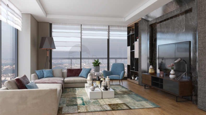 اطلالة على مضيق البوسفور - شقق عائلية ضمن مجمع حديث فاخر - في اسطنبول الاسيوية 