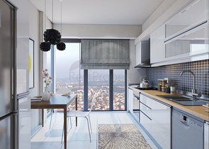 اطلالة على مضيق البوسفور - شقق عائلية ضمن مجمع حديث فاخر - في اسطنبول الاسيوية 