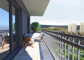 شقق بتصاميم متنوعة -ضمن مجمع حديث - في منطقة ايوب سلطان التاريخية / اسطنبول 