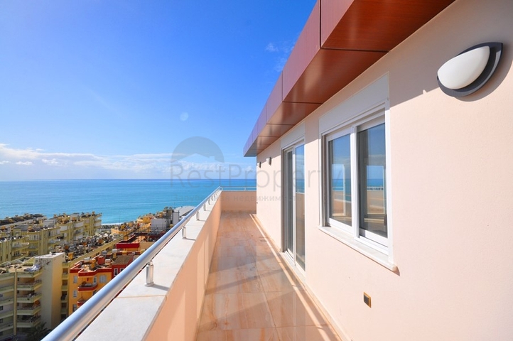 اطلالة بحر - دوبلكس 3 غرف وصالة - في مهموتلار / الانيا 