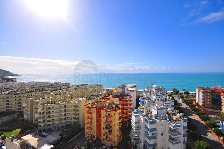 اطلالة بحر - دوبلكس 3 غرف وصالة - في مهموتلار / الانيا 