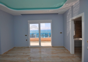 اطلالة بحر - دوبلكس 3 غرف وصالة - في مهموتلار / الانيا 