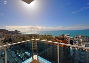 اطلالة بحر - دوبلكس 3 غرف وصالة - في مهموتلار / الانيا 