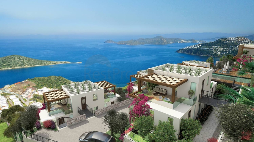 اطلالة بحرية خيالية - شقق وفلل ضمن مجمع فاخر - في بودروم 