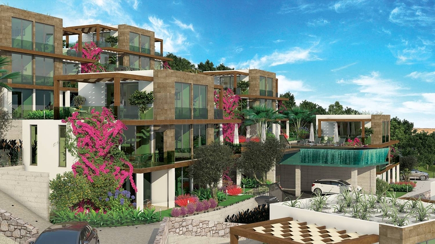 اطلالة بحرية خيالية - شقق وفلل ضمن مجمع فاخر - في بودروم 