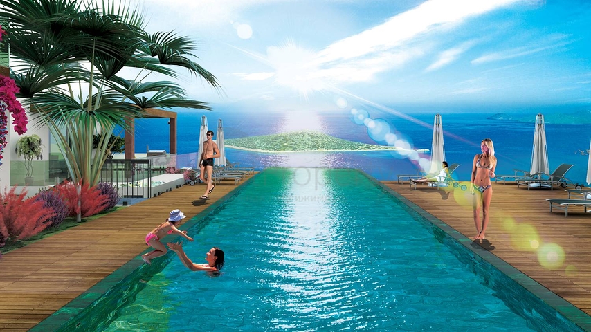 اطلالة بحرية خيالية - شقق وفلل ضمن مجمع فاخر - في بودروم 