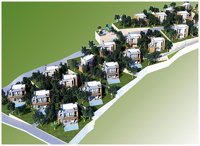 فلل عائلية -بتصميم انيق - في بودروم 