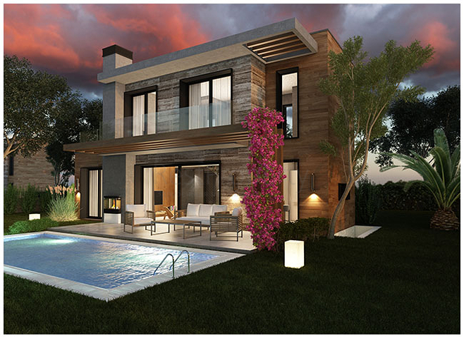 فلل عائلية -بتصميم انيق - في بودروم 