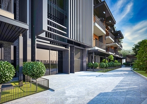 مجمع سكني في المرحلة النهائية من البناء في لارا