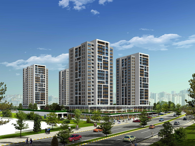 شقق عائلية - غرفتين وصالة او ثلاث غرف وصالة -مجمع سكني -في بيلك دوزو /اسطنبول 