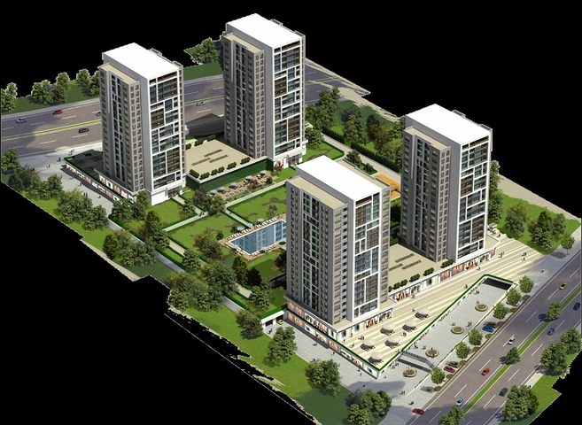 شقق عائلية - غرفتين وصالة او ثلاث غرف وصالة -مجمع سكني -في بيلك دوزو /اسطنبول 