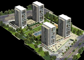 شقق عائلية - غرفتين وصالة او ثلاث غرف وصالة -مجمع سكني -في بيلك دوزو /اسطنبول 