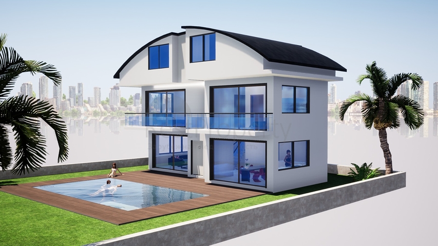 فيلا منفصلة 4 + 1 مع مسبح خاص في بيليك