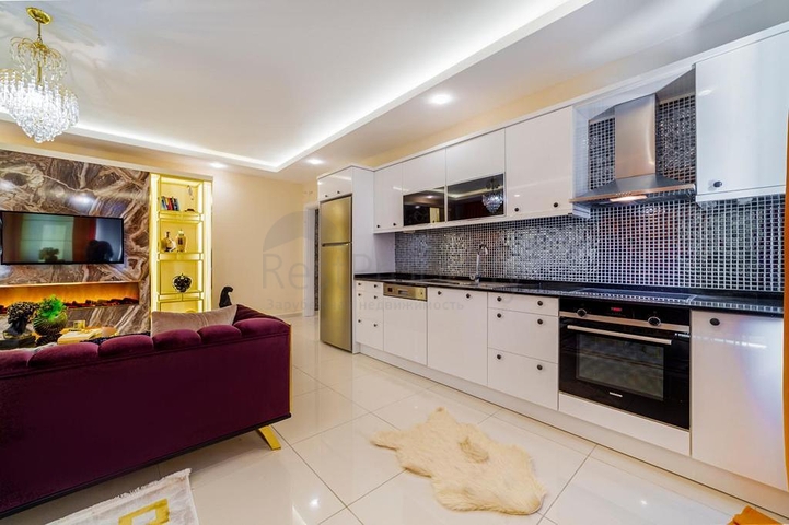 موقع مميز - تراس واسع - 3 غرف وصالة مفروشة - في مهموتلار / الانيا 