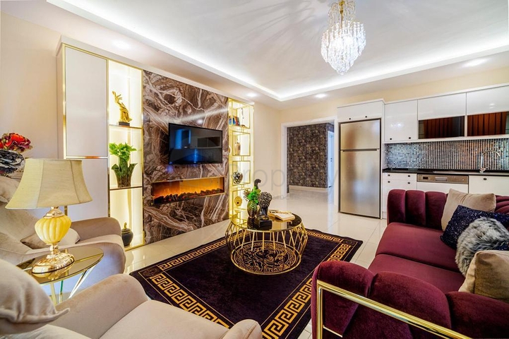 موقع مميز - تراس واسع - 3 غرف وصالة مفروشة - في مهموتلار / الانيا 