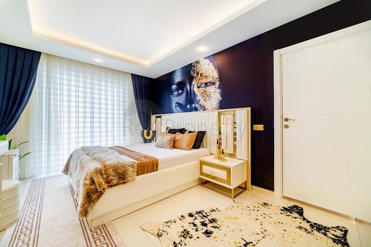 موقع مميز - تراس واسع - 3 غرف وصالة مفروشة - في مهموتلار / الانيا 