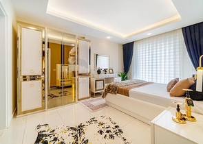 موقع مميز - تراس واسع - 3 غرف وصالة مفروشة - في مهموتلار / الانيا 