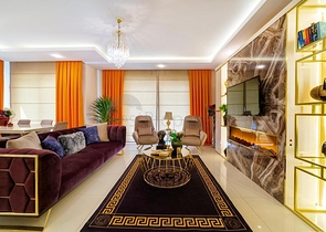 موقع مميز - تراس واسع - 3 غرف وصالة مفروشة - في مهموتلار / الانيا 