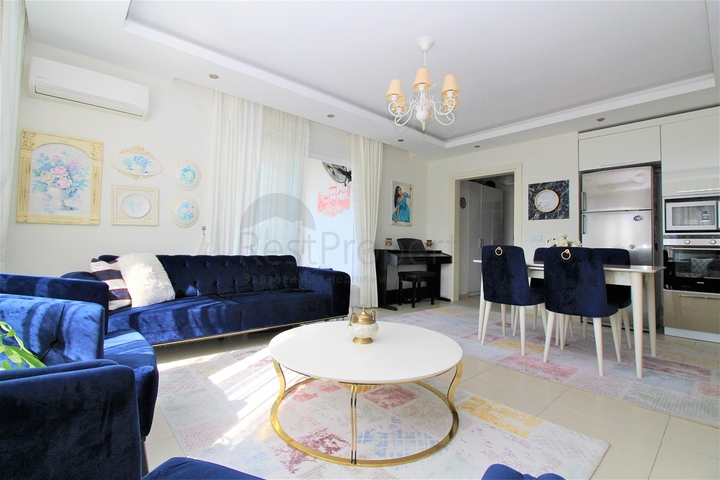 اطلالة مفتوحة -شقة عائلية 2 غرفة وصالة - فرش انيق -في مهموتلار / الانيا 