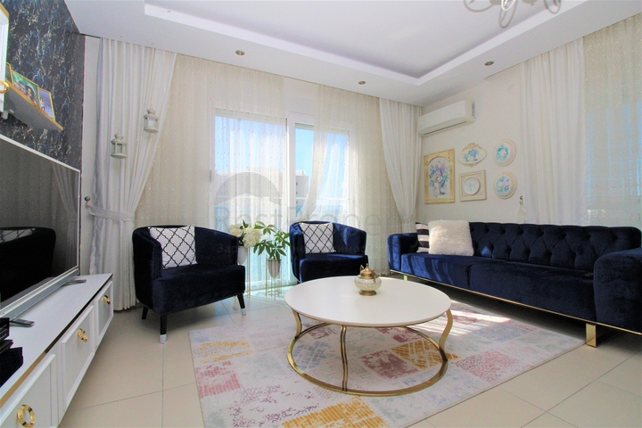 اطلالة مفتوحة -شقة عائلية 2 غرفة وصالة - فرش انيق -في مهموتلار / الانيا 