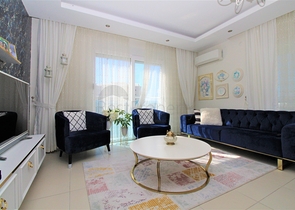 اطلالة مفتوحة -شقة عائلية 2 غرفة وصالة - فرش انيق -في مهموتلار / الانيا 