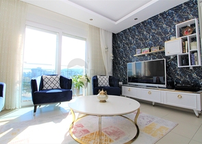 اطلالة مفتوحة -شقة عائلية 2 غرفة وصالة - فرش انيق -في مهموتلار / الانيا 