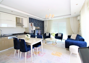 اطلالة مفتوحة -شقة عائلية 2 غرفة وصالة - فرش انيق -في مهموتلار / الانيا 