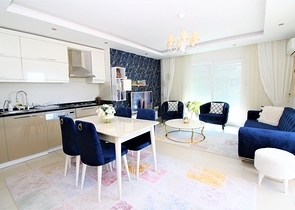 اطلالة مفتوحة -شقة عائلية 2 غرفة وصالة - فرش انيق -في مهموتلار / الانيا 