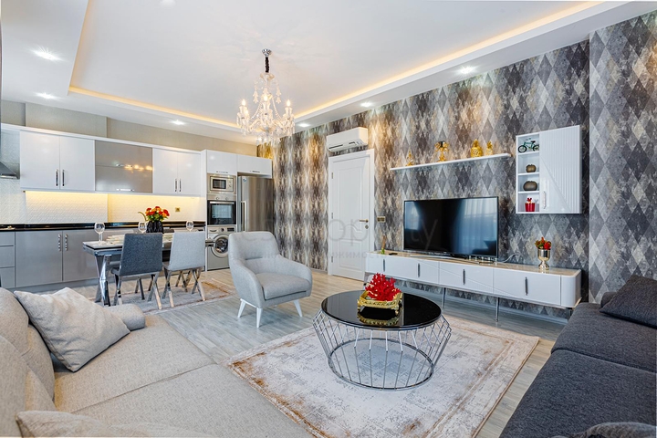 اطلالة بحر -شقة فاخرة 2 غرفة وصالة - في مهموتلار / الانيا 