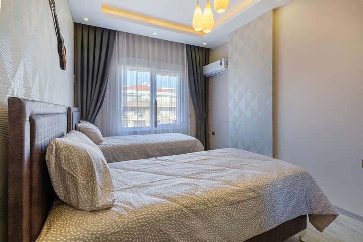 اطلالة بحر -شقة فاخرة 2 غرفة وصالة - في مهموتلار / الانيا 