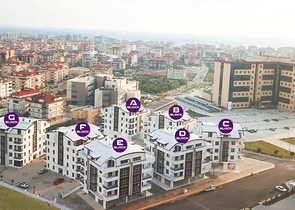 بجانب المشفى -شقة دوبلكس 2 غرفة وصالة -مجمع حديث - في اوبا / الانيا 