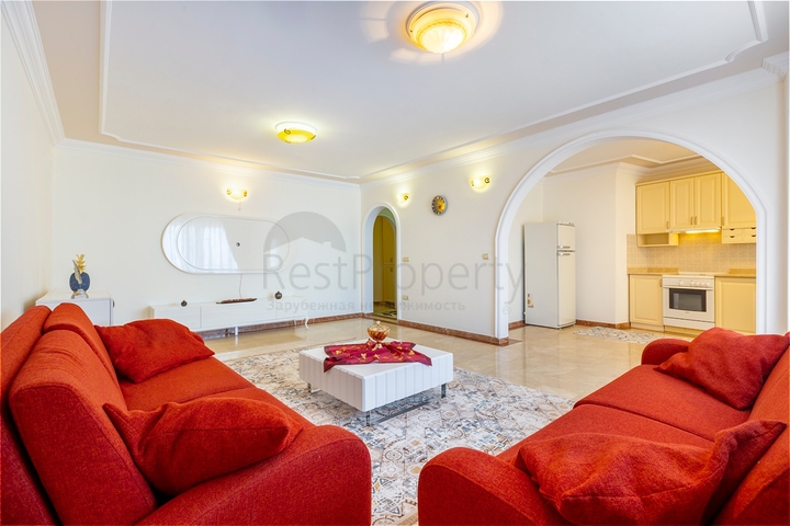 اطلالة بحر - شقة عائلية واسعة - غرفتين وصالة -مهموتلار / الانيا 