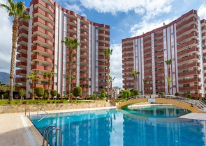 اطلالة بحر - شقة عائلية واسعة - غرفتين وصالة -مهموتلار / الانيا 