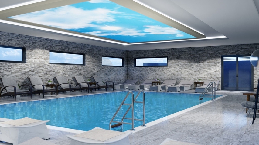 قريب من البحر -  وضمن مجمع انيق - شقة 2 غرفة وصالة - كاستل / الانيا 