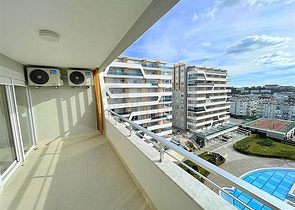 اطلالة بحر -شقة 1 غرفة وصالة -ضمن مجمع 5 نجوم -في افسلار / الانيا 